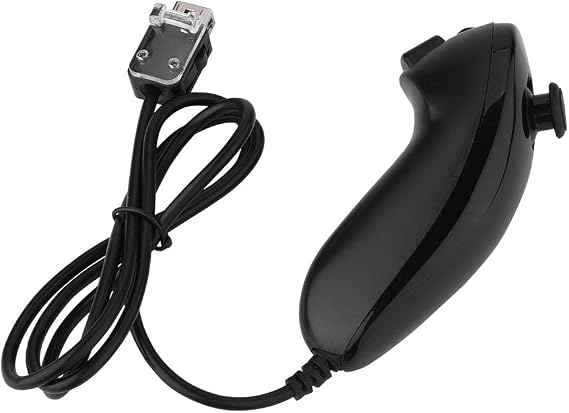 Game Handle Controller, Gamepad Replacement Remote Game Controller with Silicone Case and Wrist Strap for Nintendo Wii and Wii U(Black)