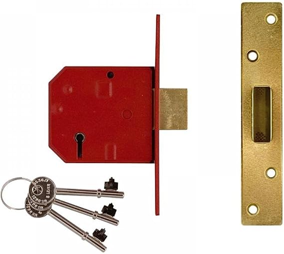 Union Locks 2134E 5 Lever BS Mortice Deadlock 67mm - Satin Chrome (Visi Pack)