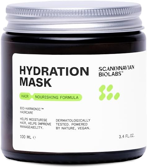 Scandinavian Biolabs Hydration Hair Mask | Plant-based Alternative to Provide Moisture & Enhance Shine
