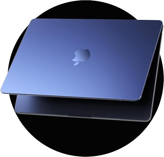 Matte Crystal Case Compatible with MacBook Air 13 inch M5 M4 M3 M2 [Matching Mac's color], 2026 2025 2024 2022 Release, Ultra Thin Hard Case for Mac Air 13.6", Midnight Transparent