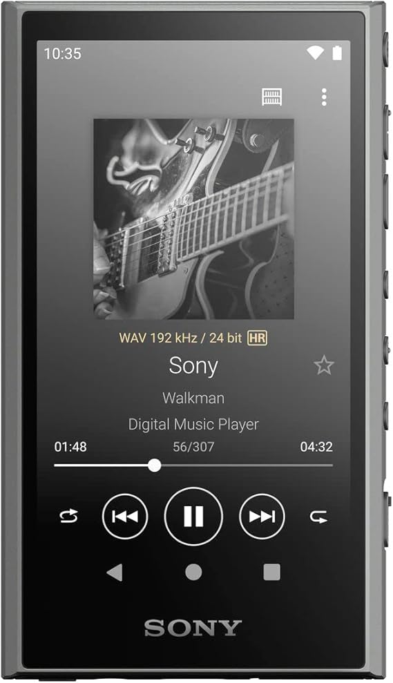 Sony NW-A306 Walkman 32GB A300 Series NW-A306: Wireless, High Resolution Wireless, Streaming Compatible, LDAC and aptX TM HD Codec Compatible, MP3 Player, Bluetooth, Android Equipped, MicroSD