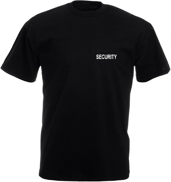 Workwear World 'Security' Embroidered & Printed Doorman Bouncer Classic Work T-Shirt