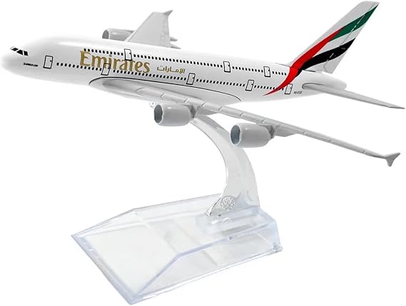Model Plane, A380 Airplane Model 1:400 Diecast Airway Planes, Metal Aircraft with Display Stand for Adult Collectors & Aviation Enthusiasts