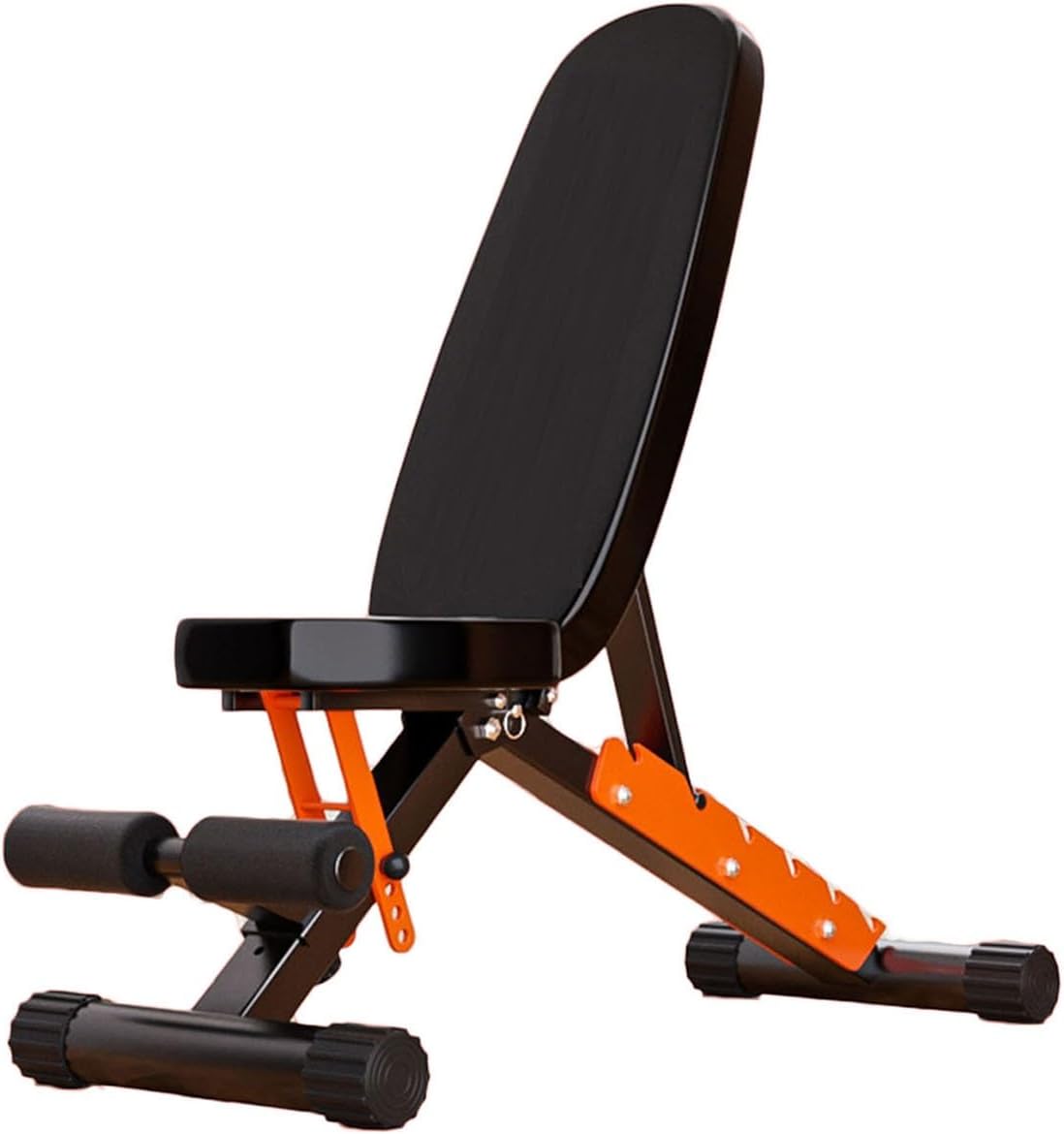 Adjustable Folding Weight Bench, Multi-Purpose Bench Press, 6 in 1 Weight Bench Set with PU Leather Seat Cushion, Weight Capacity 400kg for Home Gym