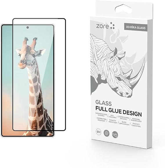 Zore Galaxy ile uyumlu S25 Ultra Rika Premium Temperli Cam Ekran Koruyucu Siyah