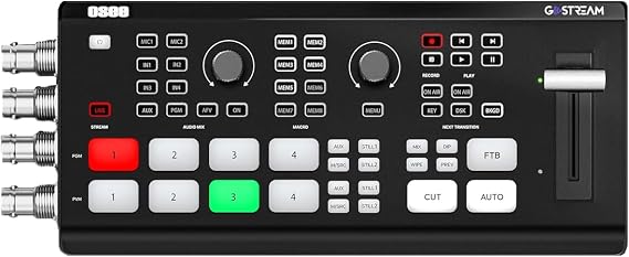 Osee GoStream Duet Video Switcher Multiple Live Stream Camera Video Converter Audio Mixer with 4 HDMI/SDI Inputs and 2 HDMI Outputs, Supports SD Record and NDI HX