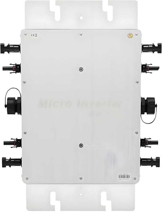 Grid Tie Micro Inverter, Waterproof Self-Cooling Inverters,Smart WiFi APP Control,Aluminum Alloy,120/230V,for Solar Panel 1800W