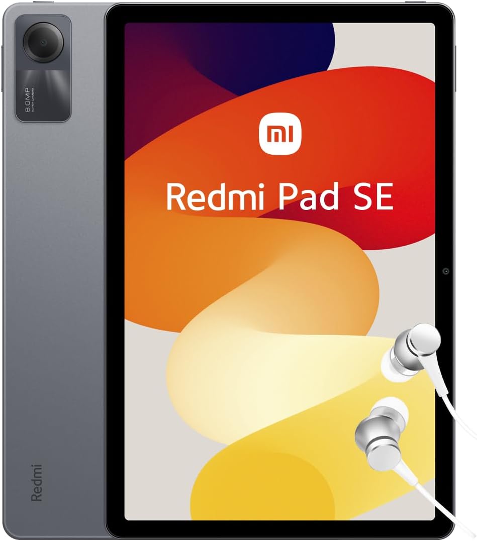 xiaomi redmi pad se tablet 11 inches wifi fhd  display with 90 hz 4 gb ram 128 gb rom battery 8000 mah es version gray