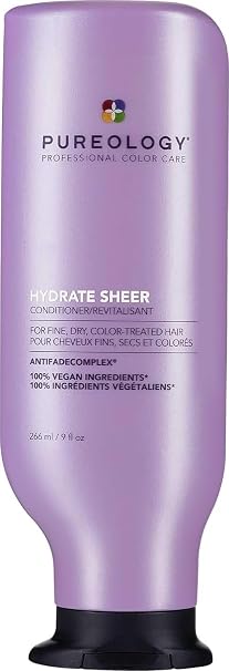 Pureology | Hydrate Sheer | Moisturising Conditioner, For Fine, Colour Treated Hair, Vegan