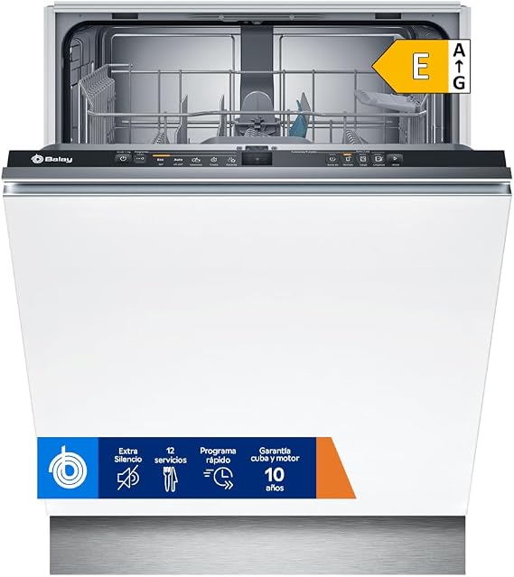 Balay, Integrated Dishwasher, 12 Service, Quiet, 3VF5012NP [Energy Class E]