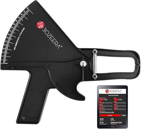 Bozeera Body Fat Caliper PRO - Professional Skinfold Caliper