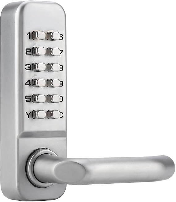 Waterproof Mechanical Code Lock 1-11 Digit Code Combination Camera Password Security Coded Lock Keyless Mechanical Combination Door Lock for Office Wooden Door
