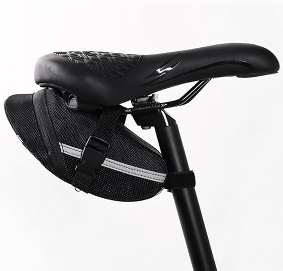 Waterproof Saddle Bag-Reflective Accessories Storage Cycling Seat Bag-Black