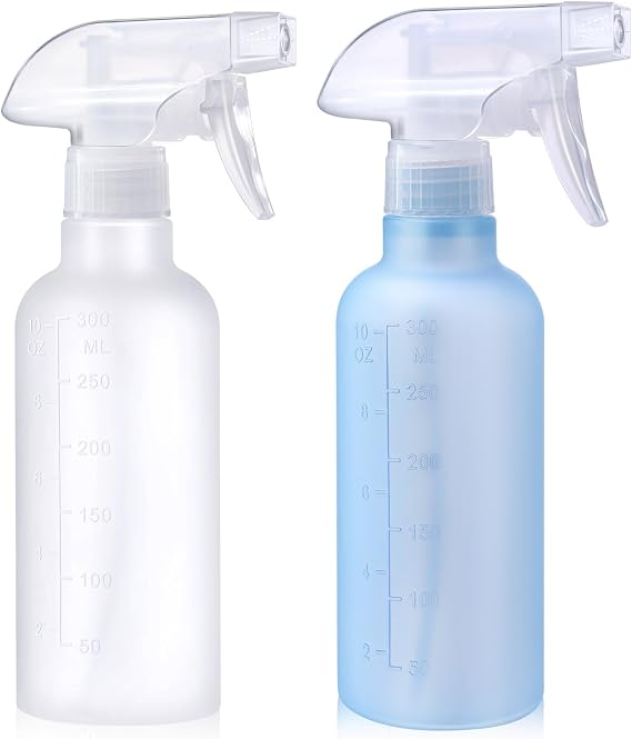 VEXPLO® 300ml Small Water Spray Bottles, Fine Mist Stream Adjustable 2 Pack