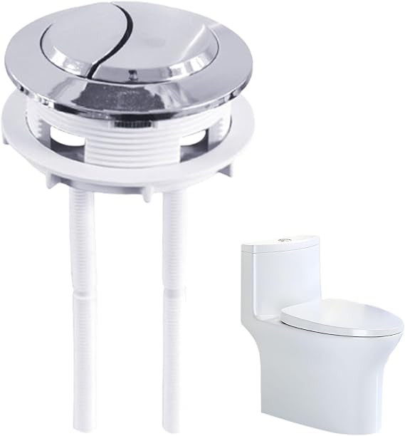 Toilet Push Button Replacement,Toilet Cistern Flush Parts,Round Head Dual Flusher Buttons,Toilets Water Tank Accessories,Easy to Install,Sturdy and Durable,for Bathroom Pedestal Water Tanks Repair