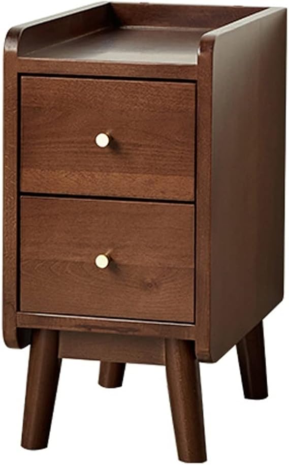 Night Stand Bedside Table with 2 Storage Drawers Bedroom Narrow Bedside Table Living Room Locker Living Room Sofa Side Table Bedstand(S)