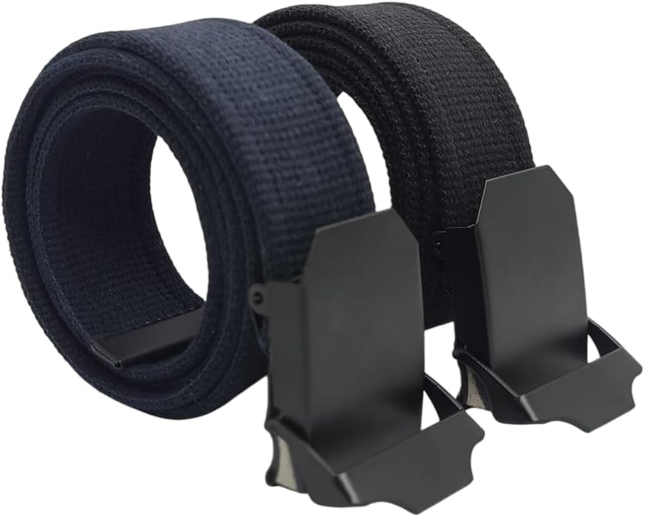 2 Adet Erkek Kemer Siyah ve Lacivert Tactical Palaska Tarzı 4 cm