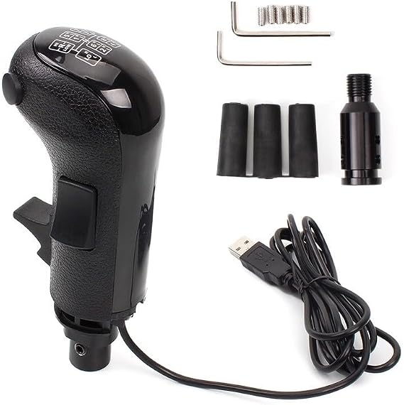 USB Racing Simulator Shifter Knob,With 18-Gear Switches,For Logitech G25,G27,G29,G920,G923,And For Thrustmaster TH8A, And Play,For PC ETS2 For Ats