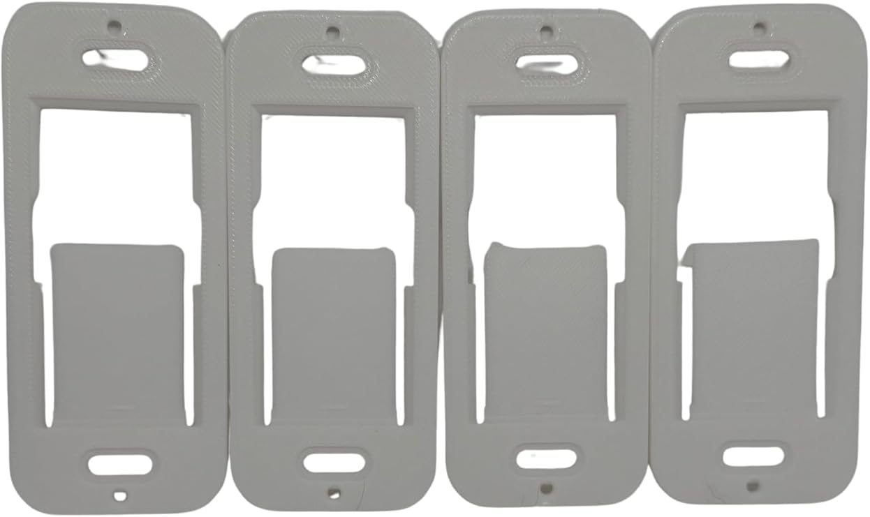Wall Mount Brackets for Lutron Caseta Pico Remotes (4-Pack) – Compatible Wallplate Holders for Easy Installation, Secure Fit, Smart Switch Accessory (White)