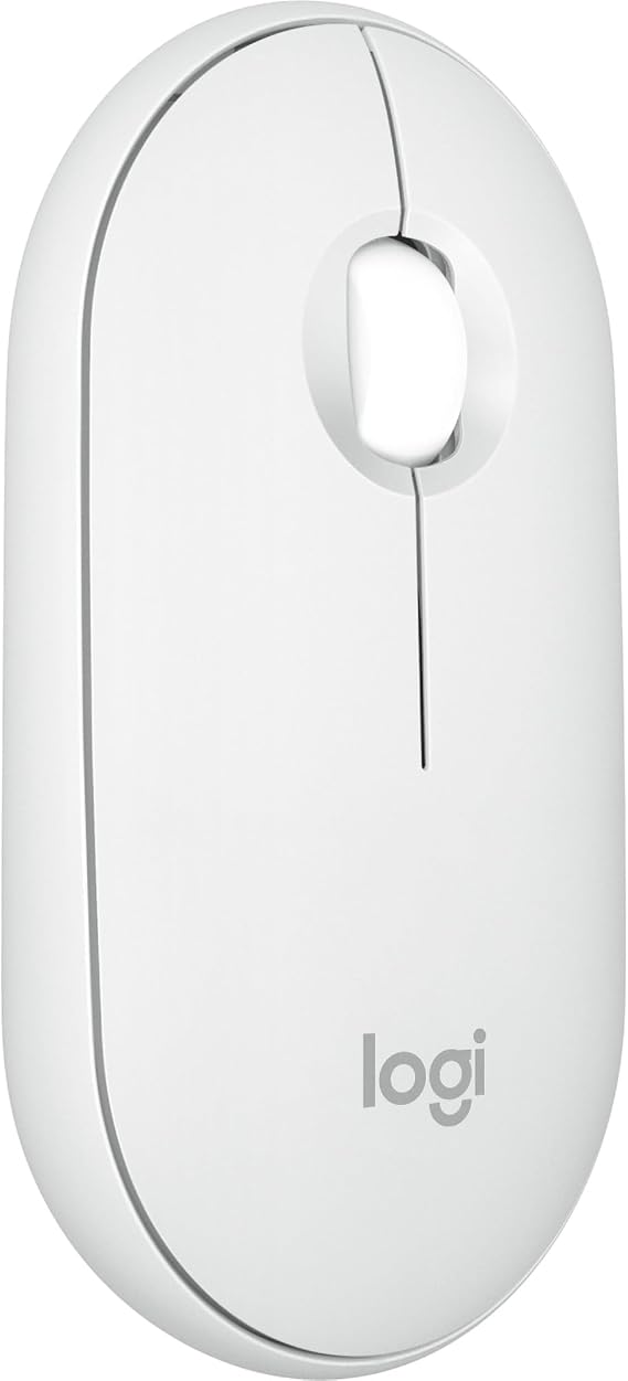 Logitech M350s Pebble Mouse 2 İnce Bluetooth Kablosuz Mouse, Taşınabilir, Hafif, Özelleştirilebilir Tuş, Sessiz Tıklama, Windows, macOS, iPadOS, Android, Chrome İşletim Sistemleri, Easy-Switch, Beyaz | Taşınabilir, Hafif, Özelleştirilebilir Düğmeler, Gizli Tıklamalar, Windows/macOS/iPadOS/Android/ChromeOS Easy-Switch - Beyaz
