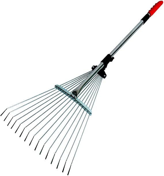 Darlac Expanding Telescopic Metal Garden Leaf Rake, Adjustable