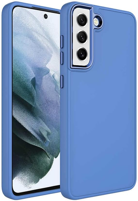 Spia Samsung Galaxy S21 FE Kılıf Lavendery Gray Luma Metal Kamera Lens Çerçeveli Kapak Orijinal Esnek Dayanıklı Darbe Karşıtı Koruyucu Yeni Nesil Tasarım (Samsung Galaxy S21 FE, Lavendery Gray)