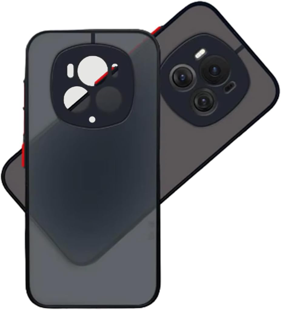 Microcase Honor Magic 6 Pro 5G London Serisi Darbeye Dayanıklı Kılıf - Buzlu Siyah AL3415