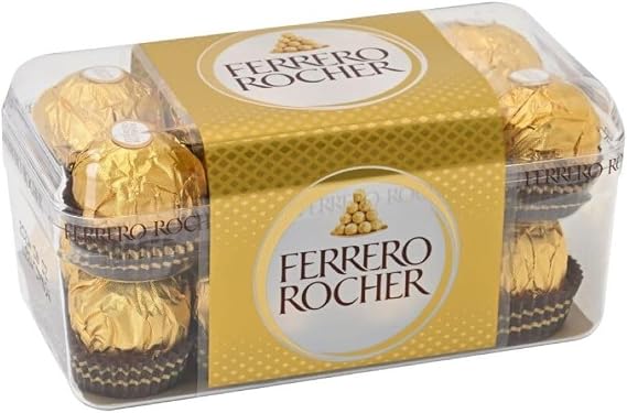 Ferrero Rocher Hazelnut Milk Chocolate Candy Gift Individually Wrapped Bulk Purchase Souvenir Single Item 16 pieces 200g