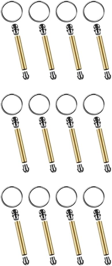 Comprehensive 12pcs WoodTurning Keychain Kit with Mandrel for Crafting and Woodworking, A