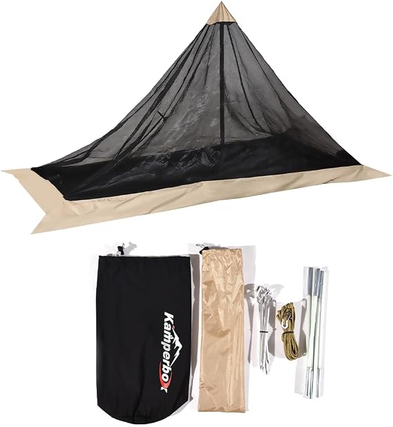 Backpacking Tent, Lightweight Ultralight Camping Tent with Double Use Pole, 1 Person Easy Setup Mesh Tent for Winter, Cold Weather, Family, Outdoor, Hiking and Mountaineering