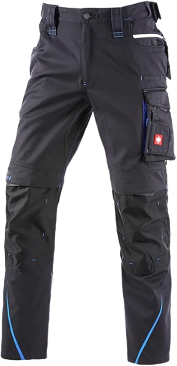 Engelbert Strauss Bundhose e.s.Motion 2020 Herren Arbeitshose Graphit/enzianblau mit Kniepolstertaschen und Dehnbund