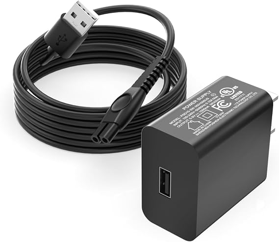 5V UL Charger for Philips One Blade 360 QP2724 QP2834 QP4631 QP6542 QP6552 QP4530 QP1924 QP1324 MG5900 MG5910 MG7910 MG9510 0 MG95 10 MG 9520 MG9525 MG3919 Phillips Norelco Shaver Electric Trimmer for