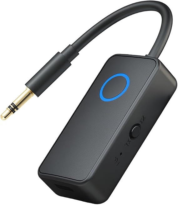 Coverzone Bluetooth 5.4 Ses Alıcı & Verici – 2’si 1 Arada AUX Adaptör, 3.5mm Jak, USB-C Şarj, 15m Kablosuz Menzil, 180mAh Batarya, Araç & Ev Hoparlör için Kablosuz Müzik Adaptörü | M30