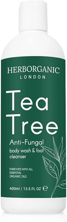 Antibacterial Body Wash with Tea Tree Oil - Anti-Fungal Shower Wash for Men - Effective Against Jock Itch, Athlete's Foot - Tea Tree Shower Gel for Cleansing and Protection