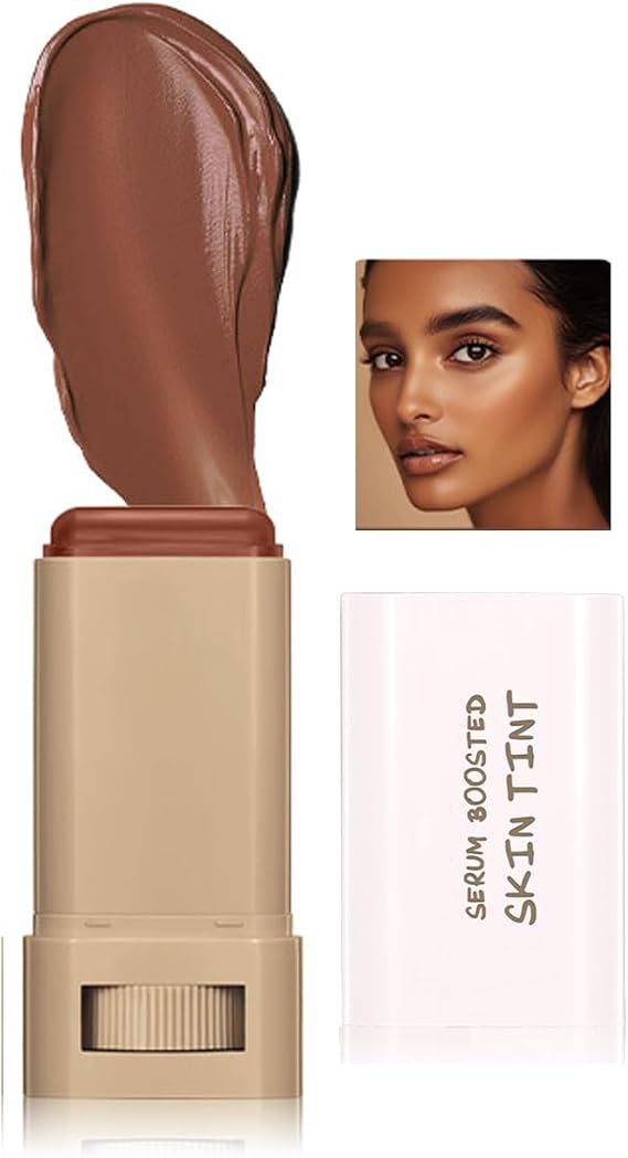 Foundation Full Coverage - Beauty Balm Serum Boosted Skin Tint - Foundation for Mature Skin & Contour Stick Covers Blemishes, Moisturizes & Enhances All Skin Types (#2, 18g)