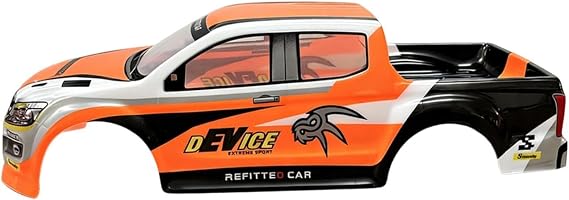 Fenteer RC Car Body Outer Compatible 1:10 Professional Repair Parts Simple Installation High Performance Fittings Body Outer Cover, Orange