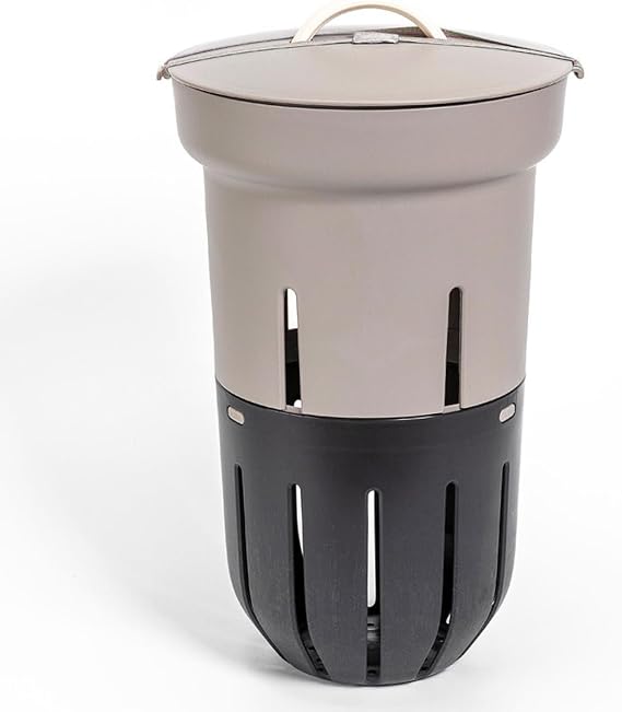 Urbalive Worm Composter for Raised Beds 12L - Worm Farm in Ground That Turns Your Waste to Compost - Worm Bin Made in the EU from Recycled Plastic, Taupe