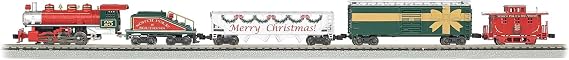 Bachmann 24027 Merry Christmas Express N Scale Electric Train Starter Set, Multi Color