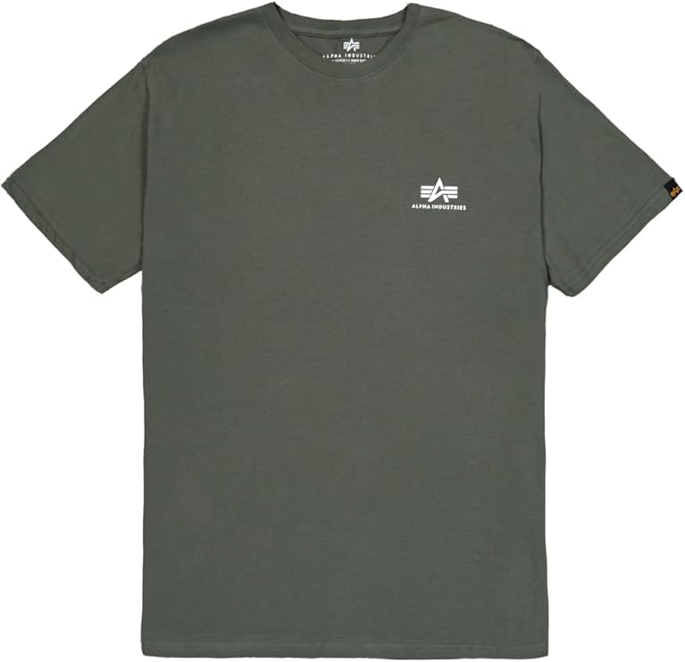 ALPHA INDUSTRIES Men's Basic T Small Logo Neon Print T-Shirt for Men T-Shirt (Pack of 1)