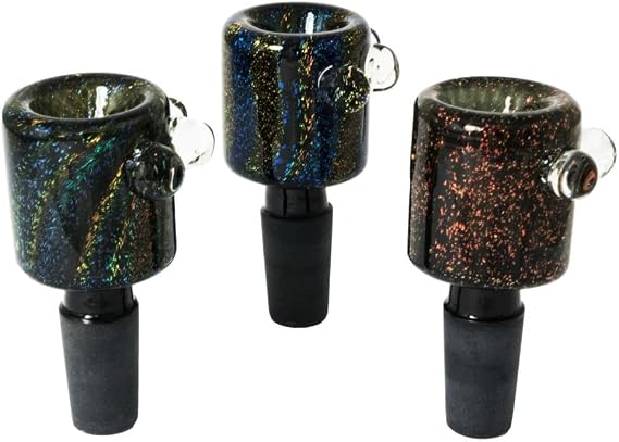 Vastu Cosmic Glitter Glass Cone Bowl, Premium for Waterpipes Bongs Random Colour Delivery (14mm)