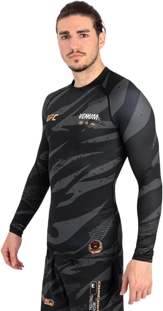 Venum Ufc Adrenaline By Venum Fight Week Performance Long Sleeve Rashguard Men's Black