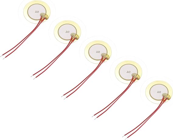 sourcing map 5Pcs Piezoelectric Discs 35mm Acoustic Pickup Transducer