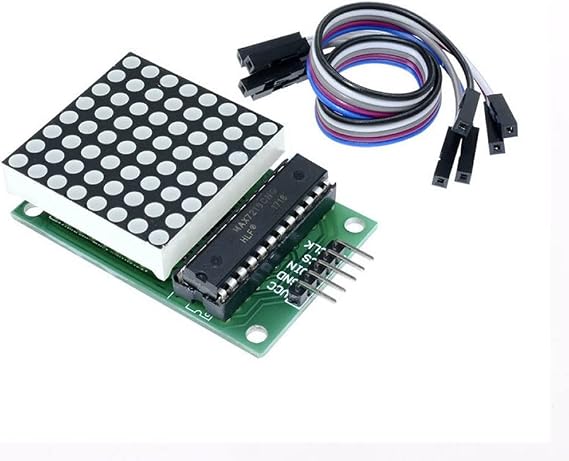 MAX7219 Nokta Led Matris Modül Dot Matrix 5V Ortak Katot 8x8 64 Nokta Led Ekran Saat Seri Haberleşme Dijital Gösterge Display Alarm Rakam Zaman Grafik Panel Sıramatik