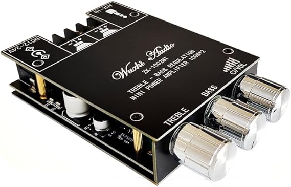 WANGCL Bluetooth Amplifier Board HiFi Stereo 2.0 TPA3116D2 2x100W Audio Amplifier Module Bass and Treble Control Digital Power Amplifier Circuit Blue Tooth 5.0 Dual Channel AMP