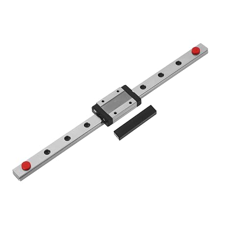 sourcing map MGN12 250mm Linear Sliding Rail Guide with MGN12H Sliding Carriage Block and Mini Guide, Linear Motion Guideway for Mini Engraving CNC Machine 3D Printer