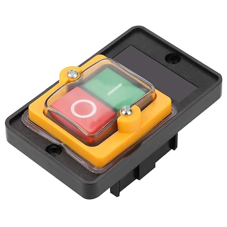 KA0-5KH Pushbutton Switch AC220V/380V 10A ON/OFF Start Stop Switch NO NC Design, On Pushbutton Self-Locking, Off Pushbutton Automatic Reset