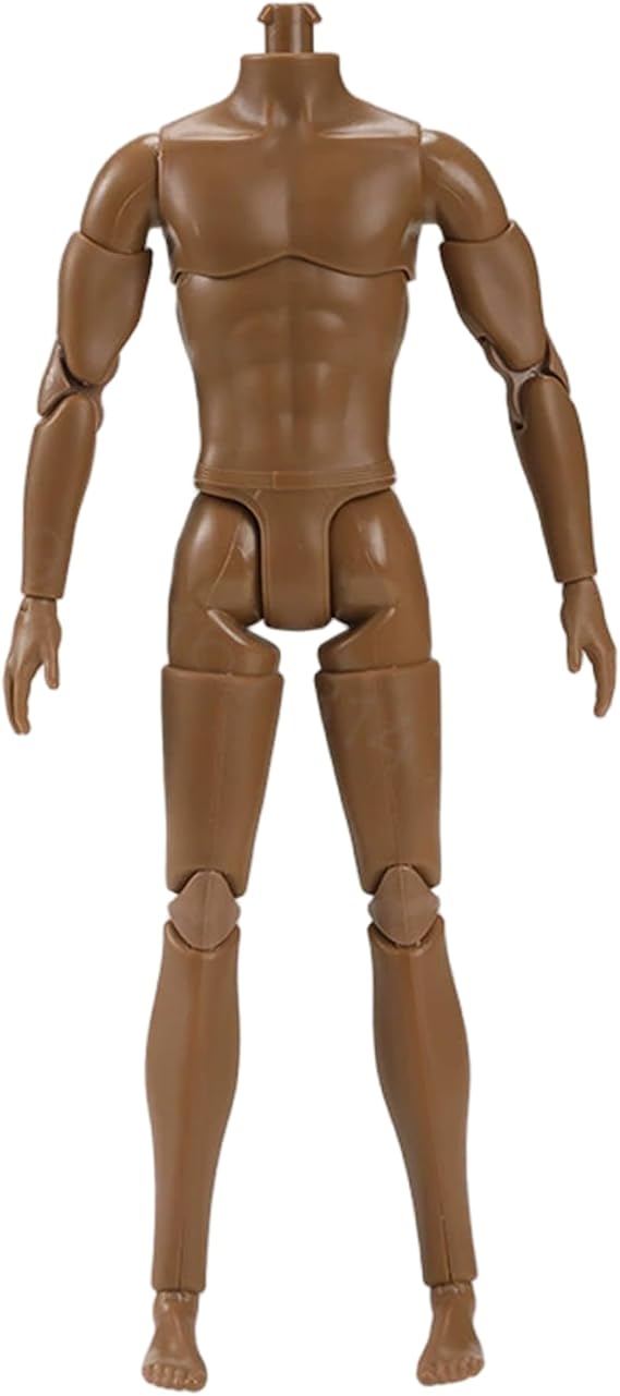 1/6 Scale Action Figure Multi Jointed Movable Male Muscular Action Figure Body for Display Doll Collection Brown 1/6 Scale Body Custom Figures