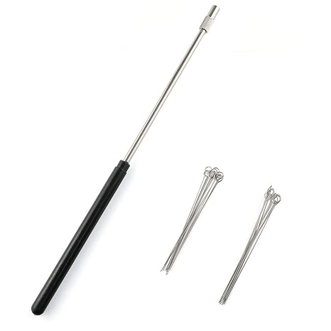 E-outstanding Reusable Inoculating Loop Inoculating Rod Kit Laboratory Research Teaching Tools (5pcs 3mm Inoculating Ring + 5pcs 4mm Inoculating Ring + 1 Piece Inoculating Rod)