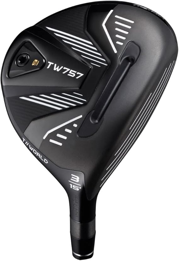 Honma Golf Fairway Wood T//WORLD TW757 FW VIZARD FOR TW757, Loft Angle: 15°, Club Number: FW#3, Flex: S, Black