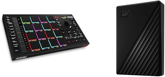 Akai Professional MPC Studio - MIDI Controller Beat Maker with 16 velocity sensitive RGB pads & WD 5TB My Passport Portable HDD USB 3.0 with software for device managemen